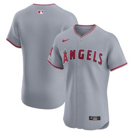 Los Angeles Angels Road Vapor Premier Elite Patch Jersey - Gray