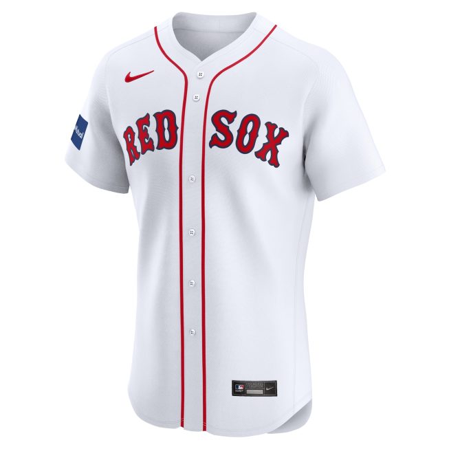 Boston Red Sox Home Elite Pick-A-Player Retired Roster Patch Jersey - White - Image 2