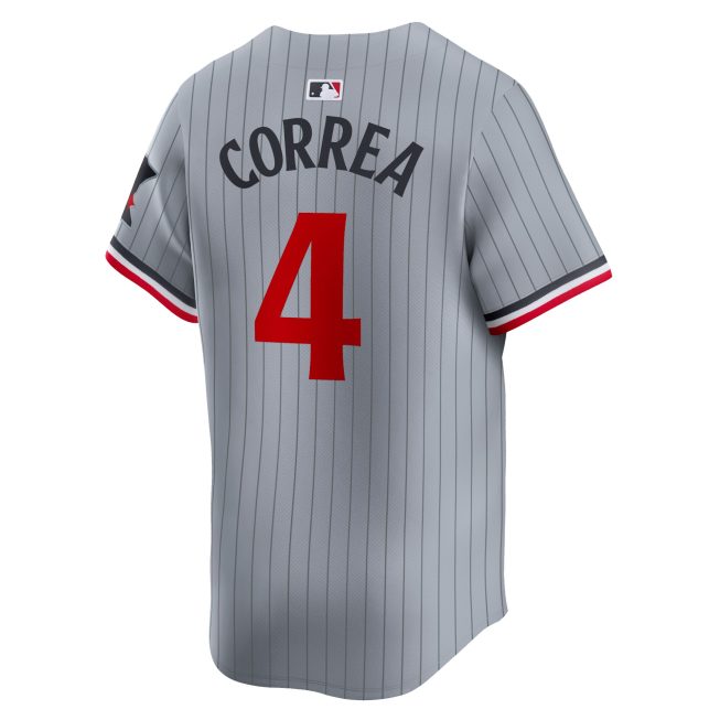 Carlos Correa Minnesota Twins Road Limited Player Jersey - Gray - Image 3