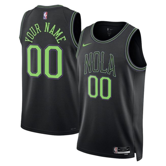 New Orleans Pelicans 2023/24 Customized Swingman Jersey - City Edition - Black