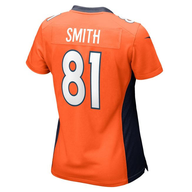 Tre'Quan Smith Denver Broncos Women's Game Jersey - Orange - Image 3