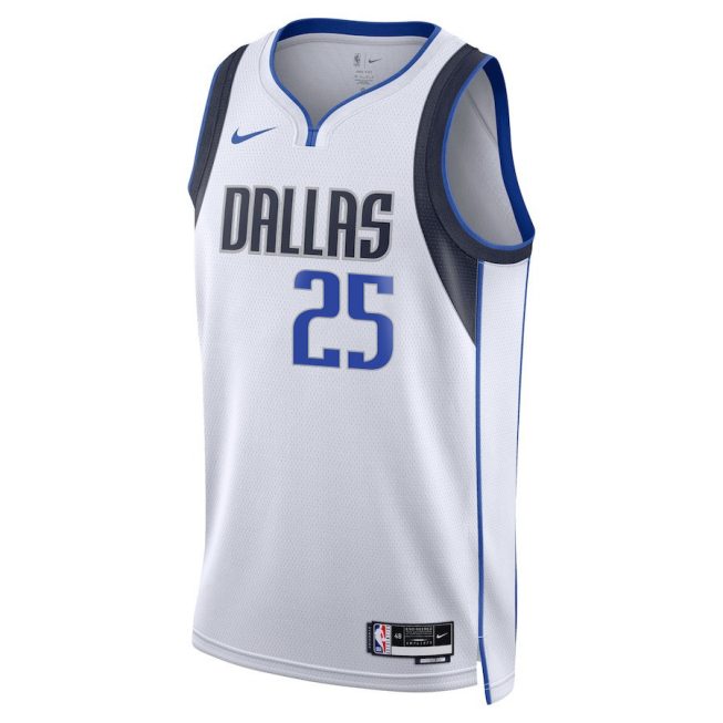 P.J. Washington 25 Dallas Mavericks 2024 FINALS PATCH Swingman Jersey - Association Edition - White - Image 2