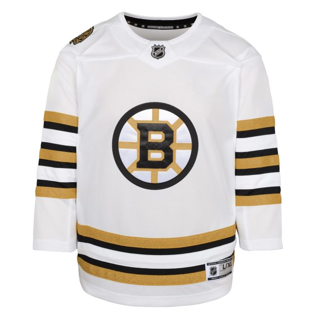 Boston Bruins Youth 100th Anniversary Premier Jersey - White - Image 2