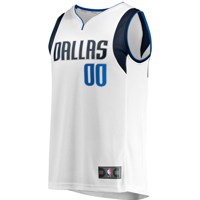Dallas Mavericks Fanatics Youth Fast Break Replica Custom Jersey - Association Edition - White - Image 2