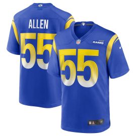 Brian Allen 55 Los Angeles Rams Men Game Jersey - Royal