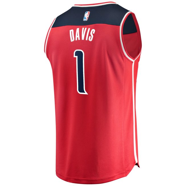 Johnny Davis Washington Wizards Fanatics Fast Break Replica Player Jersey Icon - Edition - Red - Image 3