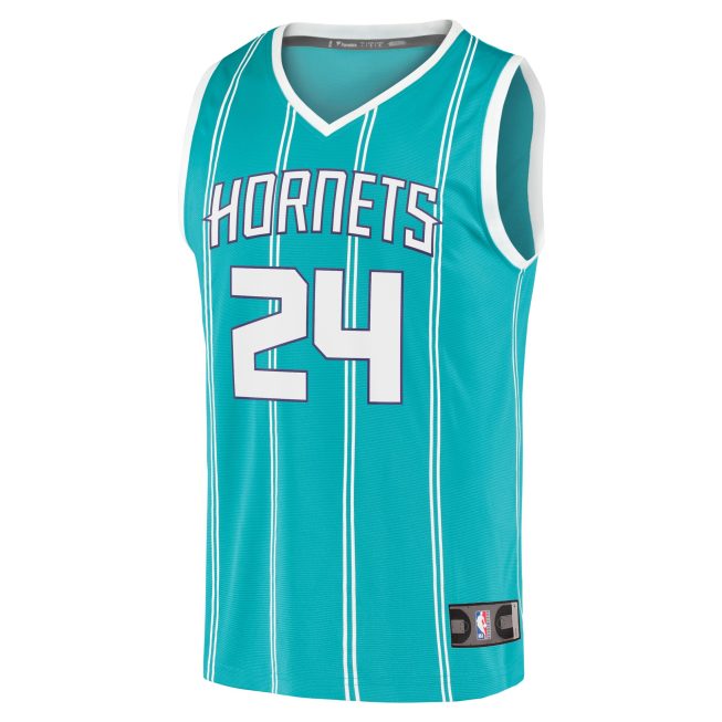 Brandon Miller Charlotte Hornets Fanatics Youth 2023 Draft First Round Pick Fast Break Replica Jersey - Icon Edition - Teal - Image 2
