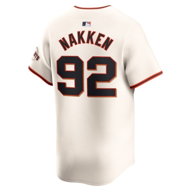 Alyssa Nakken 92 San Francisco Giants Home Limited Men Jersey - Cream - Image 3