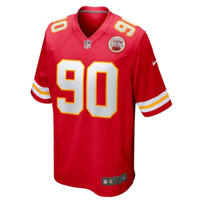 Charles Omenihu 90 Kansas City Chiefs Men Game Jersey - Red - Image 2
