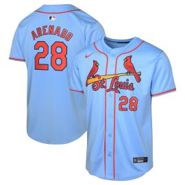 Nolan Arenado 28 St. Louis Cardinals Alternate Limited YOUTH Jersey - Light Blue