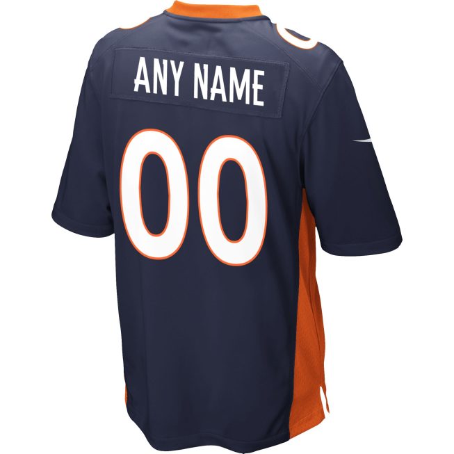Denver Broncos Alternate Custom Game Jersey - Navy - Image 3