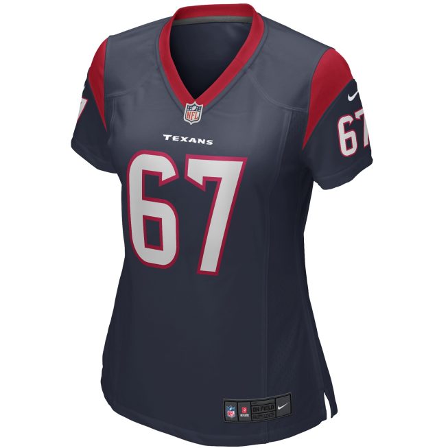 Charlie Heck Houston Texans Women's Game Jersey - Navy - Image 2