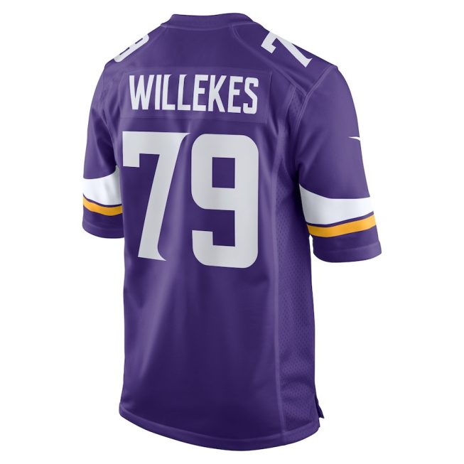 Kenny Willekes 79 Minnesota Vikings Men Game Jersey - Purple - Image 3