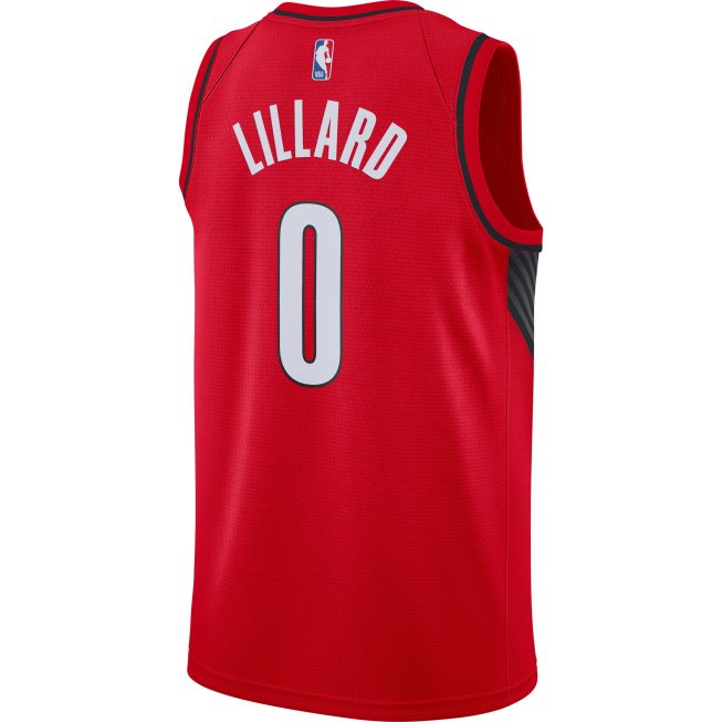 Damian Lillard Portland Trail Blazers Jordan Brand 2020/21 Swingman Jersey - Statement Edition - Red - Image 3