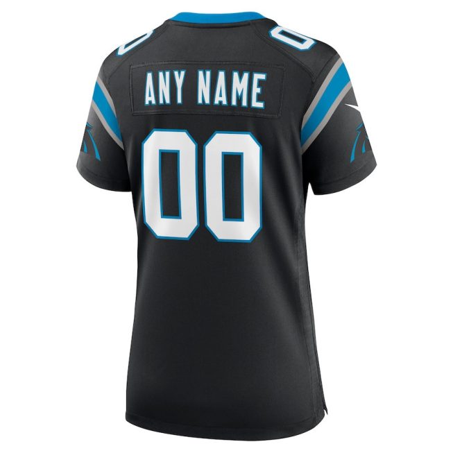 Carolina Panthers Women's Custom Game Jersey - Black - Image 3