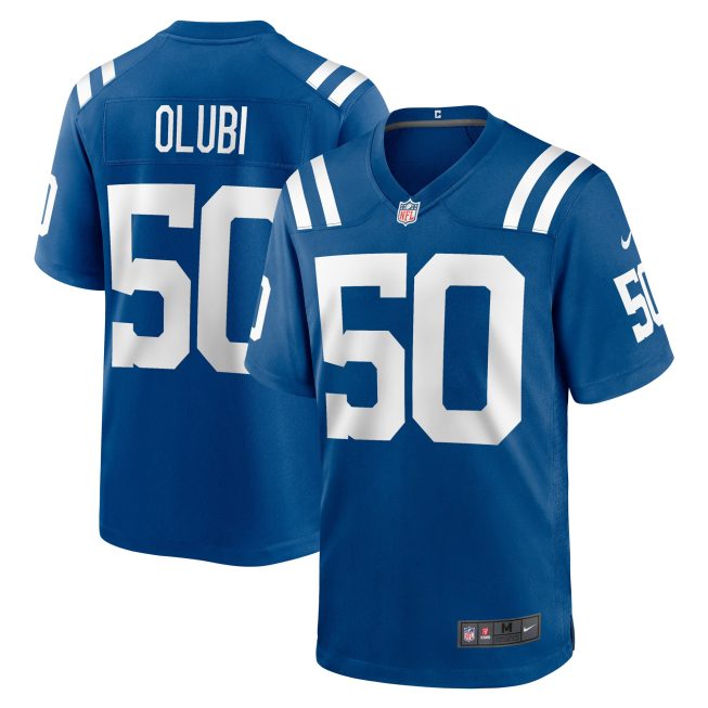 Segun Olubi Indianapolis Colts Game Player Jersey - Royal