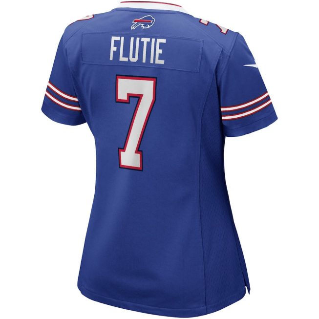 Doug Flutie 7 Buffalo Bills Women Game Retired Jersey - Royal - Image 3