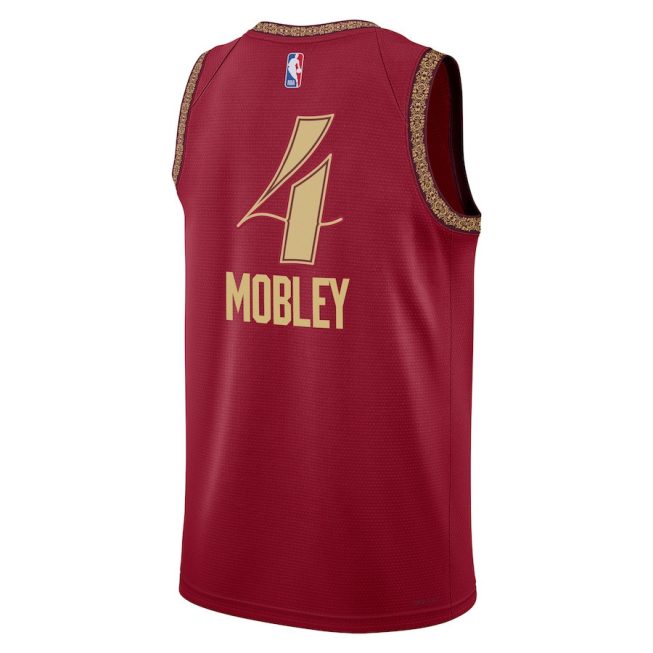 Evan Mobley 4 Cleveland Cavaliers 2023/24 City Edition Swingman Jersey - Wine - Image 3