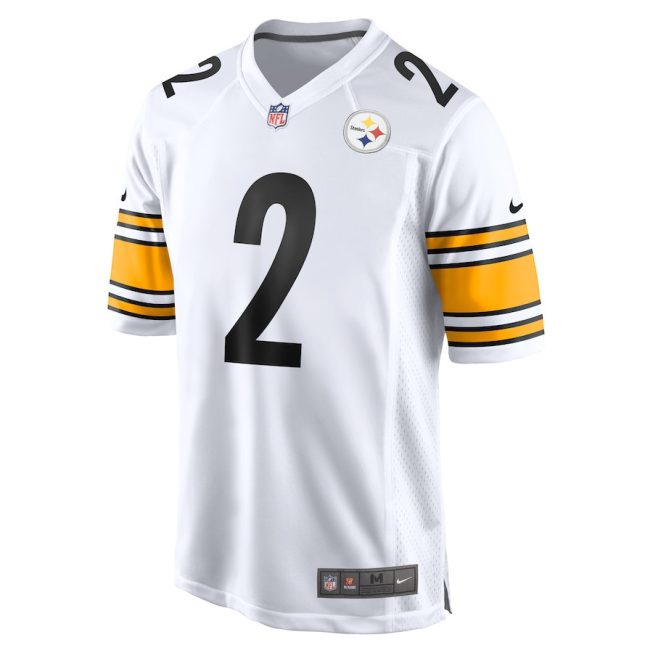 Justin Fields 2 Pittsburgh Steelers Game Men Jersey - White - Image 2