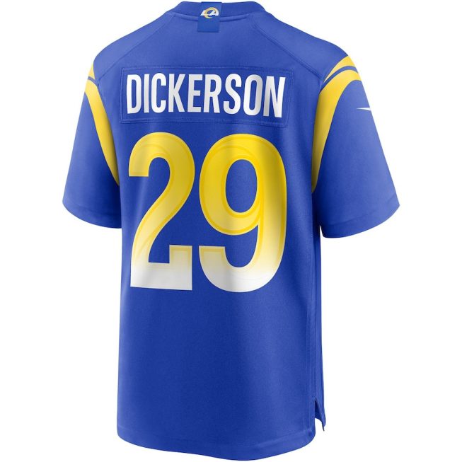 Eric Dickerson 29 Los Angeles Rams Men Game Retired Jersey - Royal - Image 3