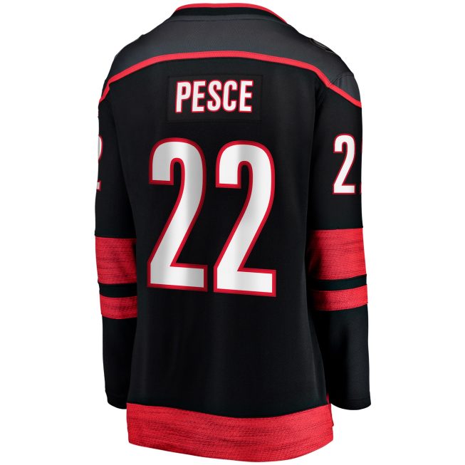 Brett Pesce Carolina Hurricanes Fanatics Women's Home Breakaway Player Jersey - Black - Image 3
