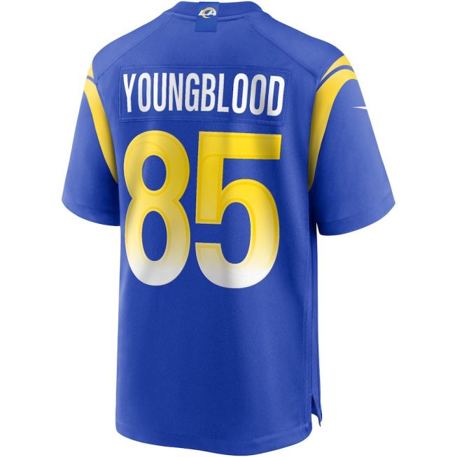 Jack Youngblood 85 Los Angeles Rams Men Game Retired Jersey - Royal - Image 3
