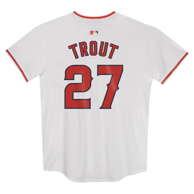 Mike Trout Los Angeles Angels Preschool Home Game Jersey - White - Image 3