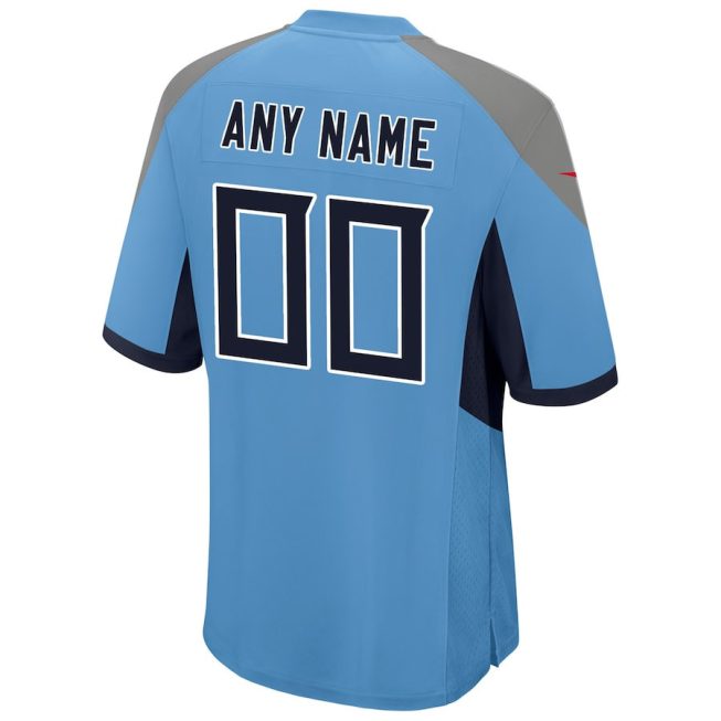 Tennessee Titans YOUTH Alternate Custom Game Jersey - Light Blue - Image 3