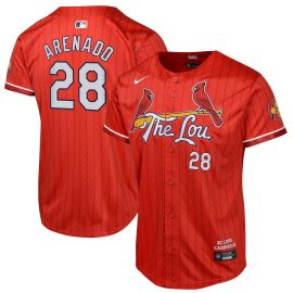 Nolan Arenado 28 St. Louis Cardinals 2024 City Connect Limited YOUTH Jersey - Red