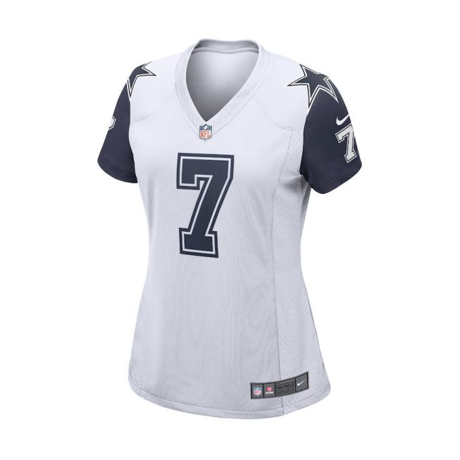 Trevon Diggs 7 Dallas Cowboys Women Team Game Jersey - White - Image 2