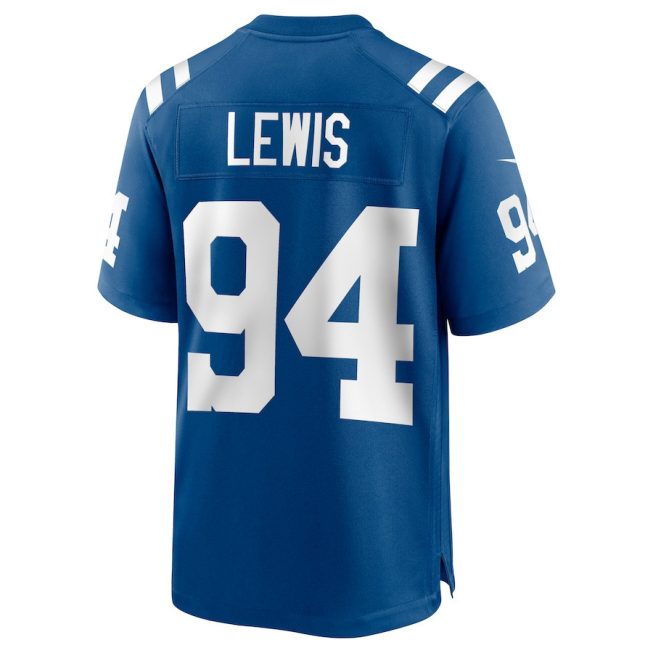 Tyquan Lewis 94 Indianapolis Colts Men Game Jersey - Royal - Image 3