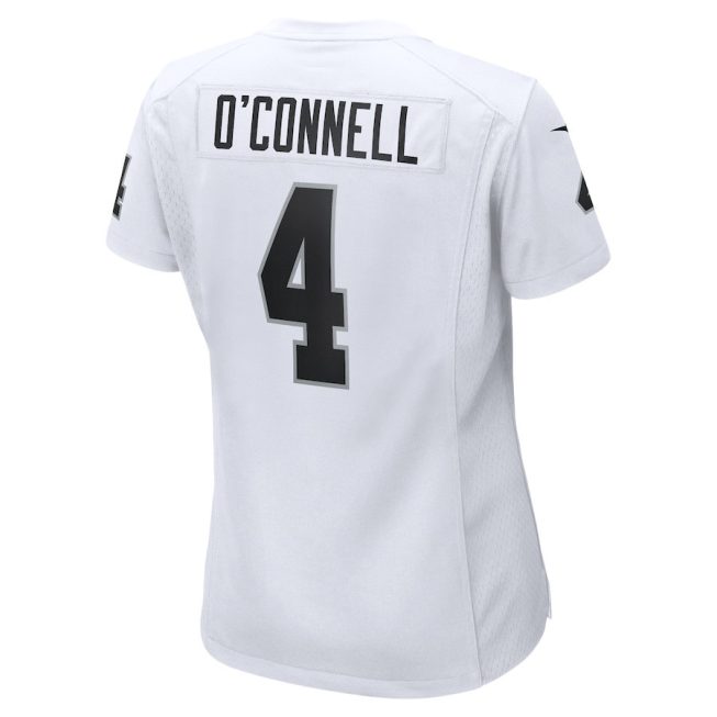 Aidan O'Connell 4 Las Vegas Raiders Women Game Jersey - White - Image 3