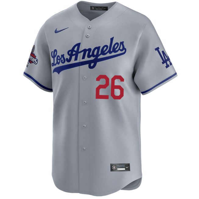 Tony Gonsolin Los Angeles Dodgers Road Limited World Series Champions Jersey - Image 3