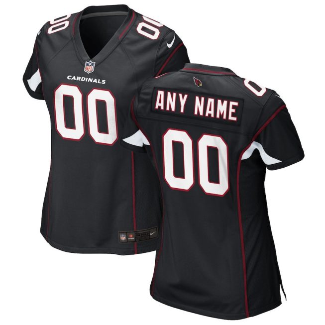 Arizona Cardinals Women Custom Alternate GameJersey - Black