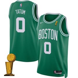 Boston Celtics 2024 FINALS CHAMPIONS Jersey Customized - Icon Edition - Kelly Green