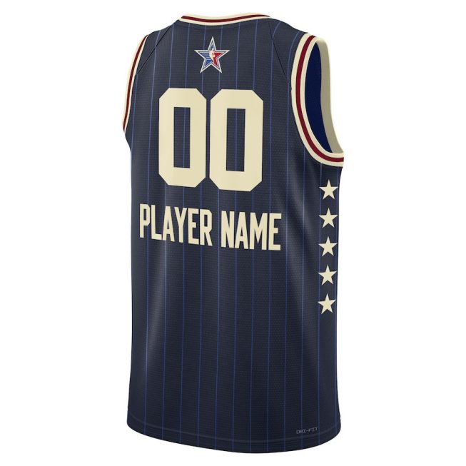 2024 All-Star Game Swingman Custom Men Jersey - Navy - Image 3