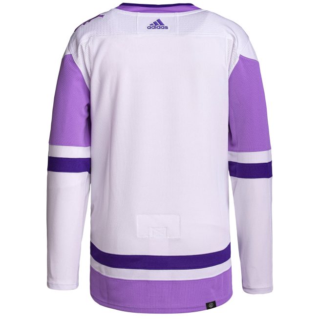 Winnipeg Jets Hockey Fights Cancer Primegreen Authentic Blank Practice Jersey - White/Purple - Image 3