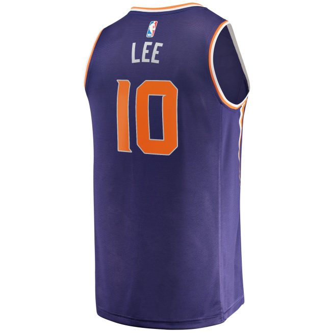 Damion Lee Phoenix Suns Fanatics Fast Break Replica Jersey - Icon Edition - Purple - Image 3