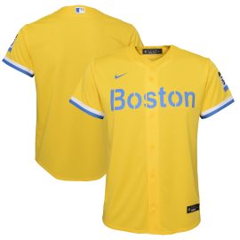 Boston Red Sox Youth City Connect Replica Team Jersey - Gold/Light Blue
