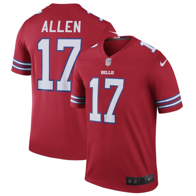 Josh Allen Buffalo Bills Color Rush Legend Jersey - Red