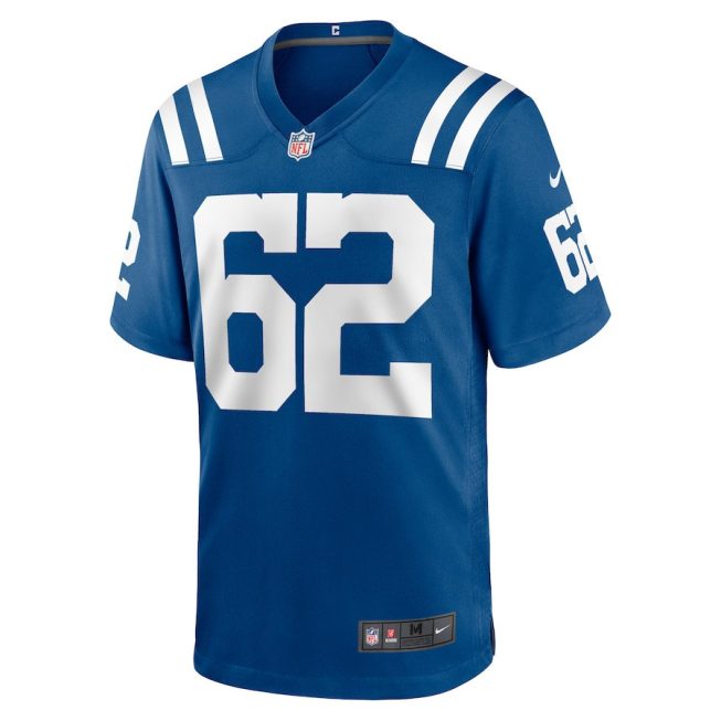 Wesley French 62 Indianapolis Colts Men Game Jersey - Royal - Image 2