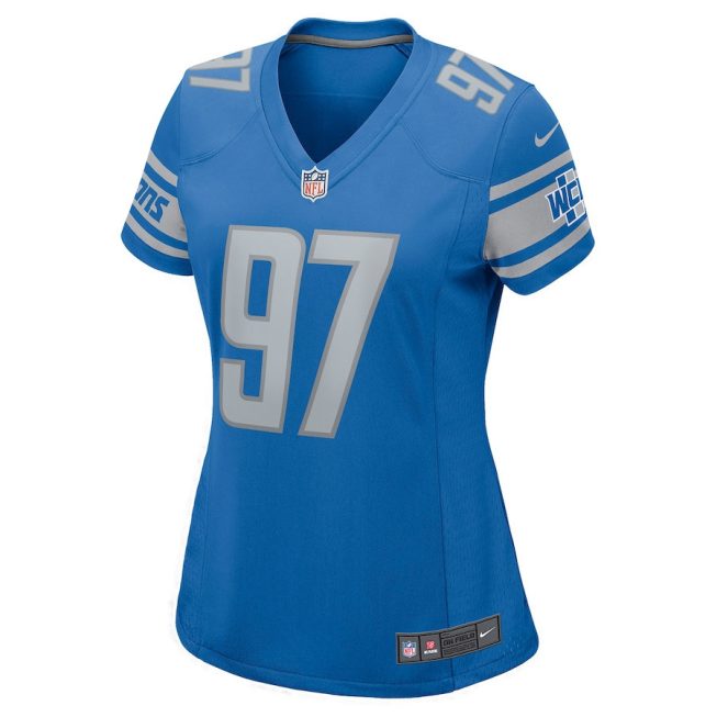 Aidan Hutchinson 97 Detroit Lions Women Game Jersey - Blue - Image 2