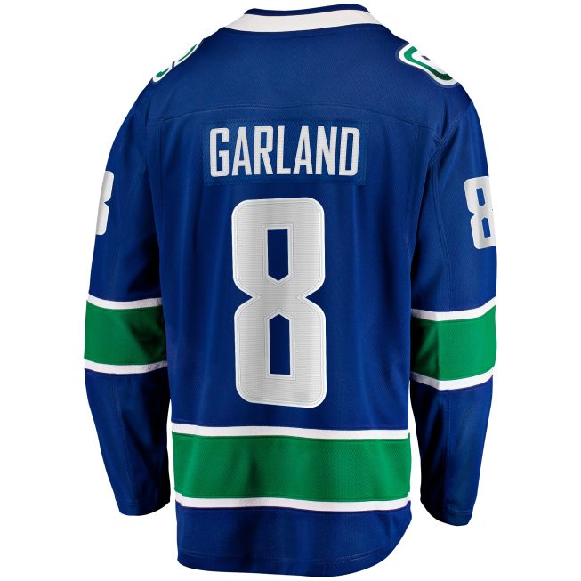 Conor Garland Vancouver Canucks Fanatics Home Breakaway Jersey - Blue - Image 3