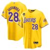 Rui Hachimura 28 Los Angeles Lakers Baseball Men Jersey - Gold