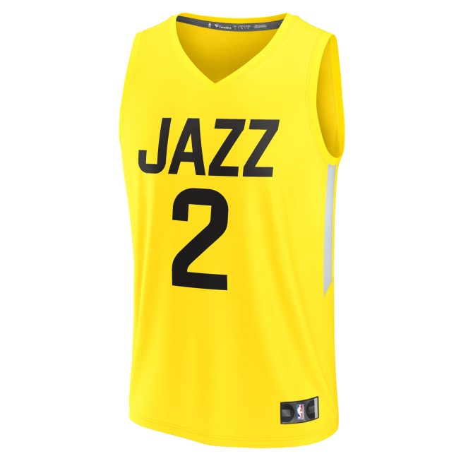 Collin Sexton Utah Jazz Fanatics Youth Fast Break Player Jersey - Icon Edition - Yellow - Image 2