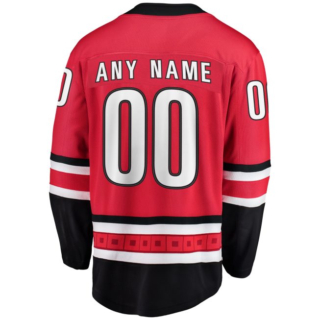 Carolina Hurricanes Fanatics Alternate Breakaway Custom Jersey - Red - Image 3