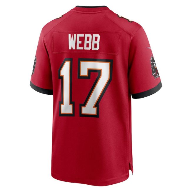 Raleigh Webb 17 Tampa Bay Buccaneers Game Men Jersey - Red - Image 3