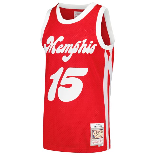 Vince Carter Memphis Grizzlies Mitchell & Ness 2015/16 Hardwood Classics Swingman Jersey - Red - Image 2