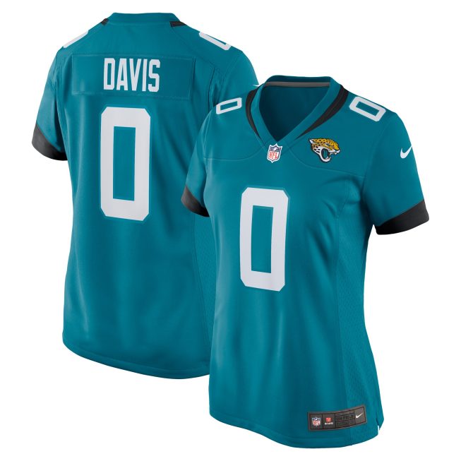 Gabe Davis Jacksonville Jaguars Women's Team Game Player Jersey - Teal