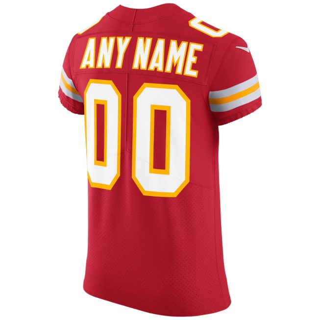Kansas City Chiefs Vapor Untouchable Custom Elite Jersey - Red - Image 3